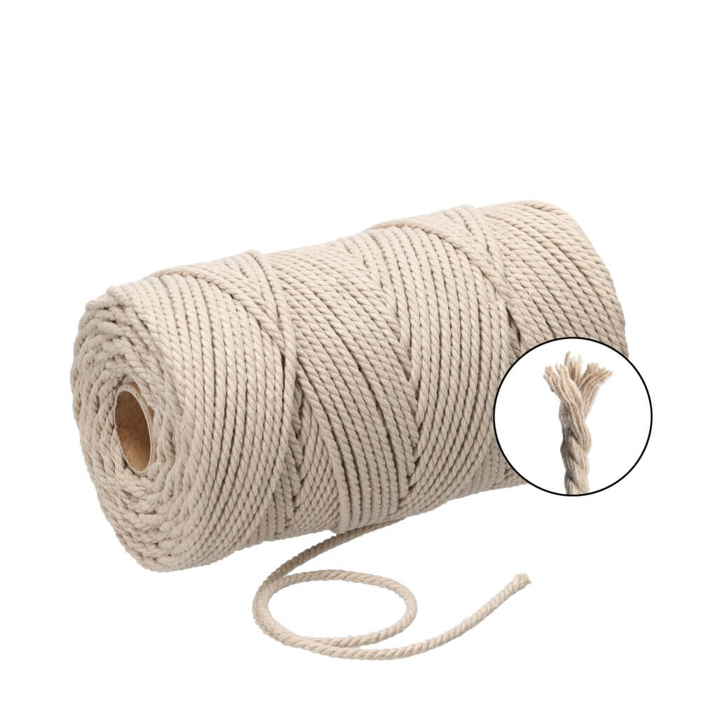 Filani Lieblingsgarn - Makramee Garn 3 mm x 120 m gedreht Sand Lieblingsgarn